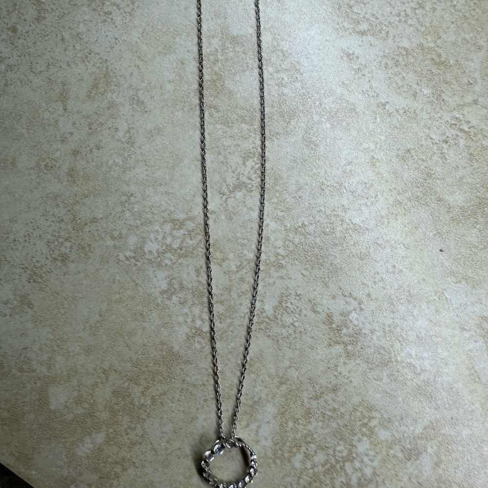 Twisted Silver Pendant Necklace